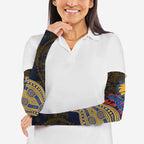 West Coast Eagles ANZAC Day Arm Sleeves Indigenous Dot Art with Poppy Flower Tribute