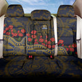 West Coast Eagles ANZAC Day Back Car Seat Cover Indigenous Dot Art with Poppy Flower Tribute