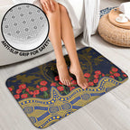 West Coast Eagles ANZAC Day Bathroom Set Indigenous Dot Art with Poppy Flower Tribute