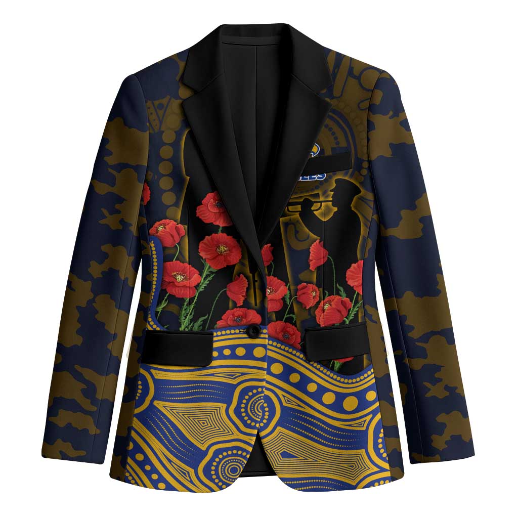 West Coast Eagles ANZAC Day Blazer Indigenous Dot Art with Poppy Flower Tribute