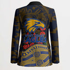 West Coast Eagles ANZAC Day Blazer Indigenous Dot Art with Poppy Flower Tribute