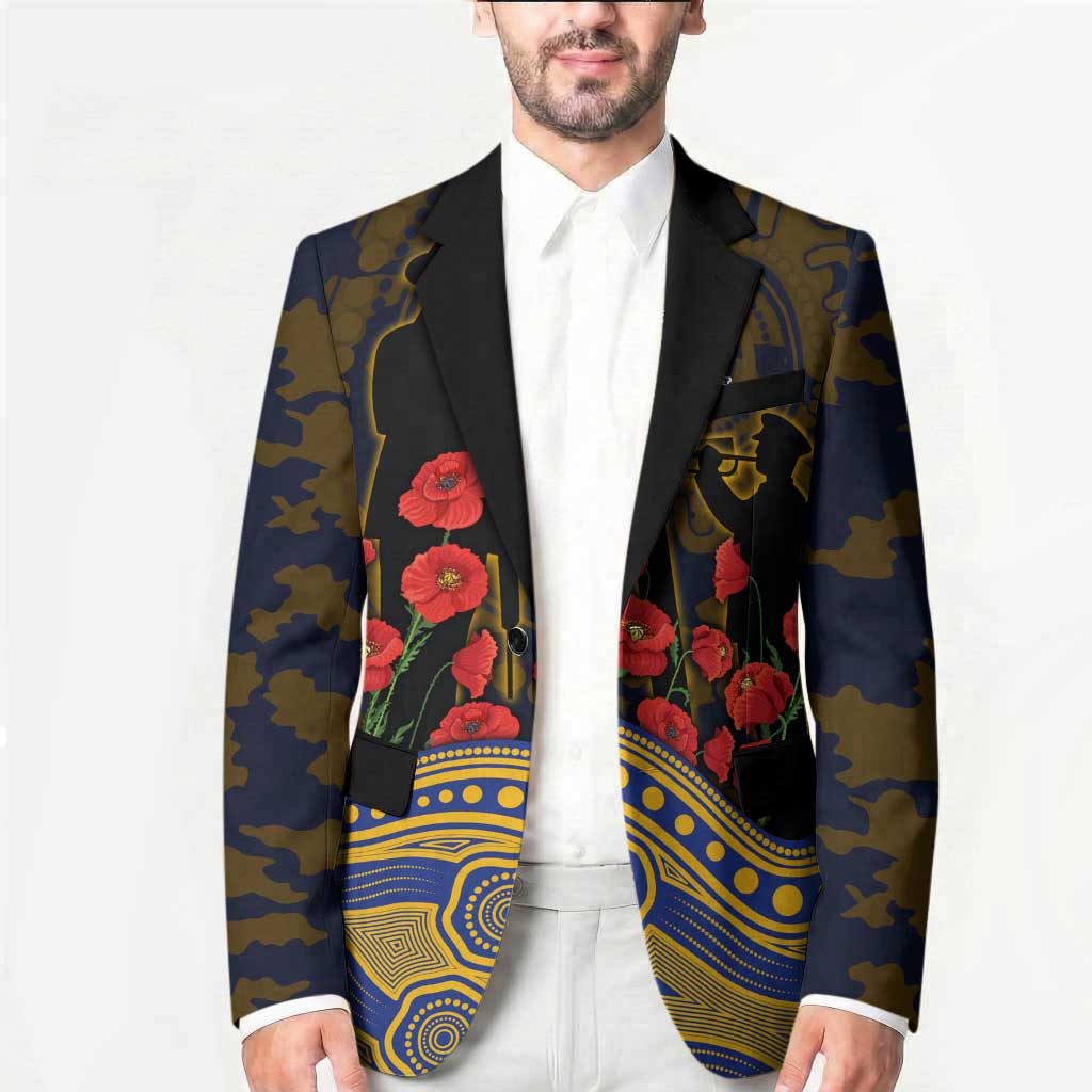 West Coast Eagles ANZAC Day Blazer Indigenous Dot Art with Poppy Flower Tribute