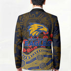 West Coast Eagles ANZAC Day Blazer Indigenous Dot Art with Poppy Flower Tribute
