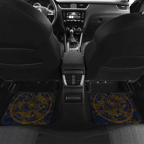 West Coast Eagles ANZAC Day Car Mats Indigenous Dot Art with Poppy Flower Tribute