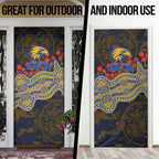 West Coast Eagles ANZAC Day Door Cover Indigenous Dot Art with Poppy Flower Tribute