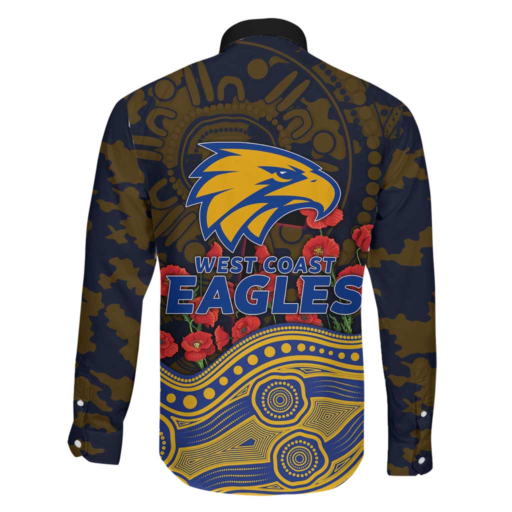 West Coast Eagles ANZAC Day Family Matching Mermaid Dress and Hawaiian Shirt Indigenous Dot Art with Poppy Flower Tribute