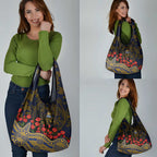 West Coast Eagles ANZAC Day Grocery Bag Indigenous Dot Art with Poppy Flower Tribute