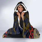 West Coast Eagles ANZAC Day Hooded Blanket Indigenous Dot Art with Poppy Flower Tribute