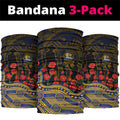 West Coast Eagles ANZAC Day Neck Gaiter Indigenous Dot Art with Poppy Flower Tribute