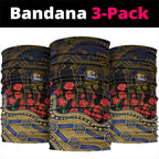 West Coast Eagles ANZAC Day Neck Gaiter Indigenous Dot Art with Poppy Flower Tribute