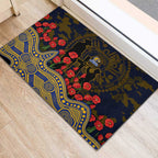 West Coast Eagles ANZAC Day Rubber Doormat Indigenous Dot Art with Poppy Flower Tribute