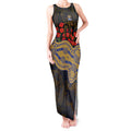 West Coast Eagles ANZAC Day Tank Maxi Dress Indigenous Dot Art with Poppy Flower Tribute