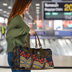 West Coast Eagles ANZAC Day Travel Bag Indigenous Dot Art with Poppy Flower Tribute
