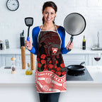 Sydney Swans ANZAC Day Apron Indigenous Dot Art with Poppy Flower Tribute