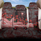 Sydney Swans ANZAC Day Back Car Seat Cover Indigenous Dot Art with Poppy Flower Tribute