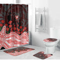 Sydney Swans ANZAC Day Bathroom Set Indigenous Dot Art with Poppy Flower Tribute