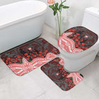 Sydney Swans ANZAC Day Bathroom Set Indigenous Dot Art with Poppy Flower Tribute