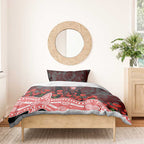 Sydney Swans ANZAC Day Bedding Set Indigenous Dot Art with Poppy Flower Tribute