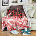 Sydney Swans ANZAC Day Blanket Indigenous Dot Art with Poppy Flower Tribute