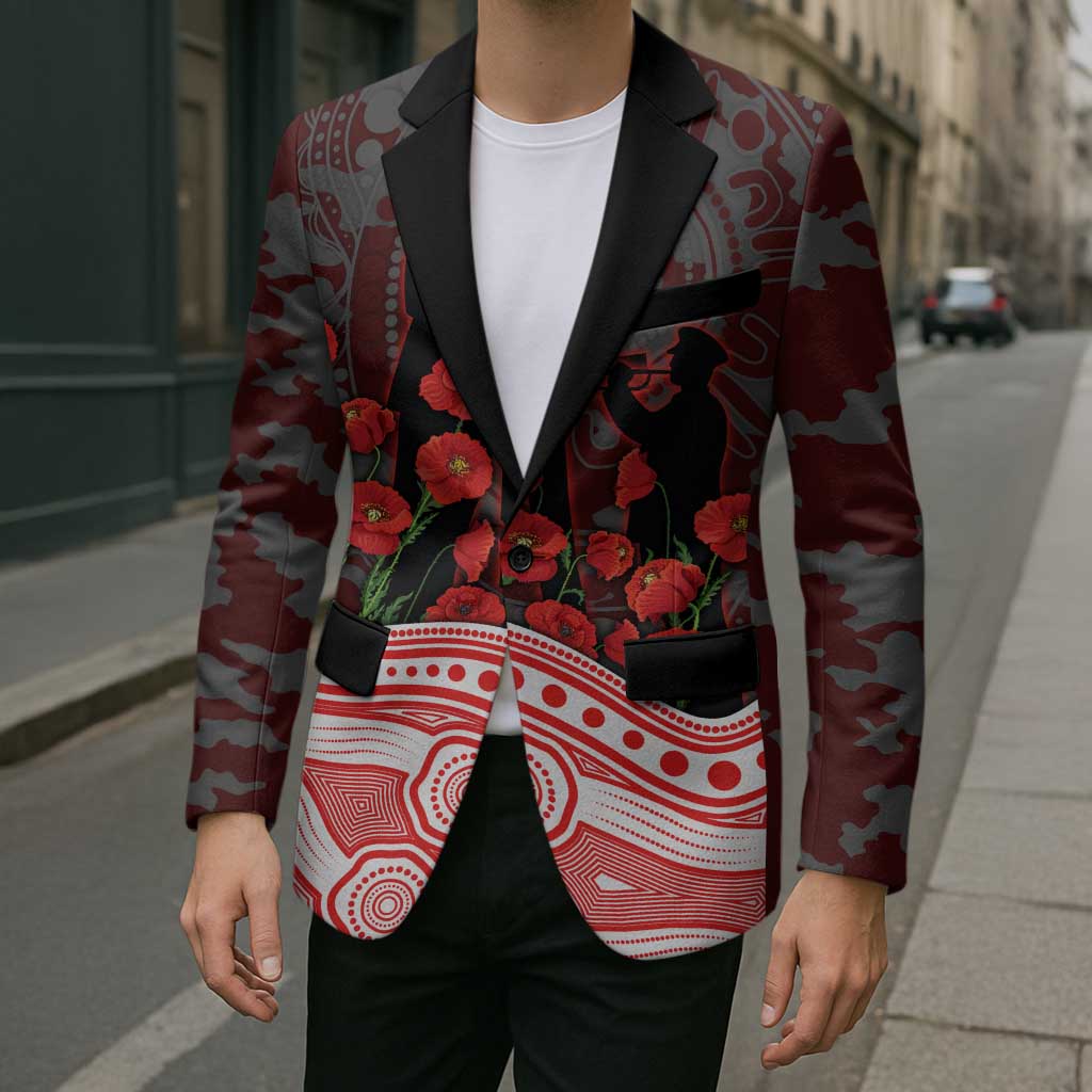 Sydney Swans ANZAC Day Blazer Indigenous Dot Art with Poppy Flower Tribute