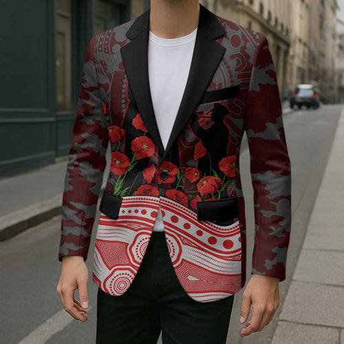 Sydney Swans ANZAC Day Blazer Indigenous Dot Art with Poppy Flower Tribute