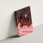 Sydney Swans ANZAC Day Canvas Wall Art Indigenous Dot Art with Poppy Flower Tribute