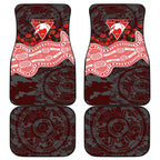 Sydney Swans ANZAC Day Car Mats Indigenous Dot Art with Poppy Flower Tribute