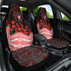 Sydney Swans ANZAC Day Car Seat Cover Indigenous Dot Art with Poppy Flower Tribute