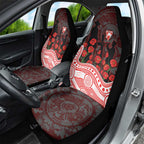 Sydney Swans ANZAC Day Car Seat Cover Indigenous Dot Art with Poppy Flower Tribute