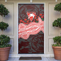 Sydney Swans ANZAC Day Door Cover Indigenous Dot Art with Poppy Flower Tribute