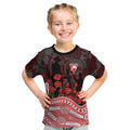 Sydney Swans ANZAC Day Kid T Shirt Indigenous Dot Art with Poppy Flower Tribute