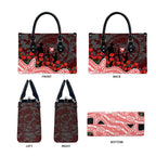Sydney Swans ANZAC Day Leather Bag Indigenous Dot Art with Poppy Flower Tribute