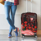 Sydney Swans ANZAC Day Luggage Cover Indigenous Dot Art with Poppy Flower Tribute