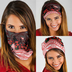 Sydney Swans ANZAC Day Neck Gaiter Indigenous Dot Art with Poppy Flower Tribute