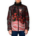 Sydney Swans ANZAC Day Padded Jacket Indigenous Dot Art with Poppy Flower Tribute