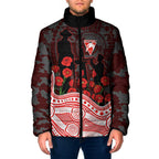 Sydney Swans ANZAC Day Padded Jacket Indigenous Dot Art with Poppy Flower Tribute