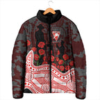 Sydney Swans ANZAC Day Padded Jacket Indigenous Dot Art with Poppy Flower Tribute