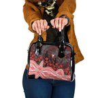 Sydney Swans ANZAC Day Shoulder Handbag Indigenous Dot Art with Poppy Flower Tribute