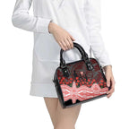 Sydney Swans ANZAC Day Shoulder Handbag Indigenous Dot Art with Poppy Flower Tribute