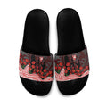 Sydney Swans ANZAC Day Slide Sandals Indigenous Dot Art with Poppy Flower Tribute