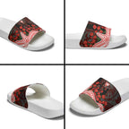 Sydney Swans ANZAC Day Slide Sandals Indigenous Dot Art with Poppy Flower Tribute