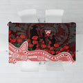 Sydney Swans ANZAC Day Tablecloth Indigenous Dot Art with Poppy Flower Tribute