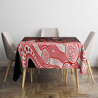 Sydney Swans ANZAC Day Tablecloth Indigenous Dot Art with Poppy Flower Tribute
