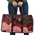 Sydney Swans ANZAC Day Travel Bag Indigenous Dot Art with Poppy Flower Tribute