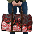 Sydney Swans ANZAC Day Travel Bag Indigenous Dot Art with Poppy Flower Tribute