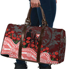 Sydney Swans ANZAC Day Travel Bag Indigenous Dot Art with Poppy Flower Tribute