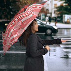 Sydney Swans ANZAC Day Umbrella Indigenous Dot Art with Poppy Flower Tribute
