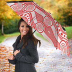 Sydney Swans ANZAC Day Umbrella Indigenous Dot Art with Poppy Flower Tribute