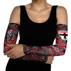St Kilda Saints ANZAC Day Arm Sleeves Indigenous Dot Art with Poppy Flower Tribute