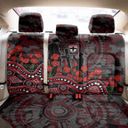 St Kilda Saints ANZAC Day Back Car Seat Cover Indigenous Dot Art with Poppy Flower Tribute